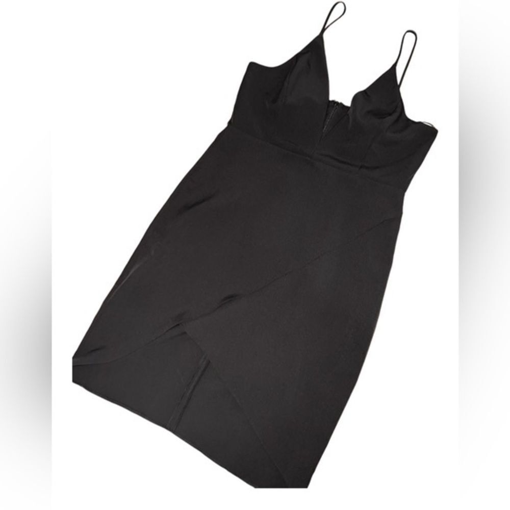 TOPSHOP‎ Women's Black v-Neck Plunge Wrap Dress BWT Size 10